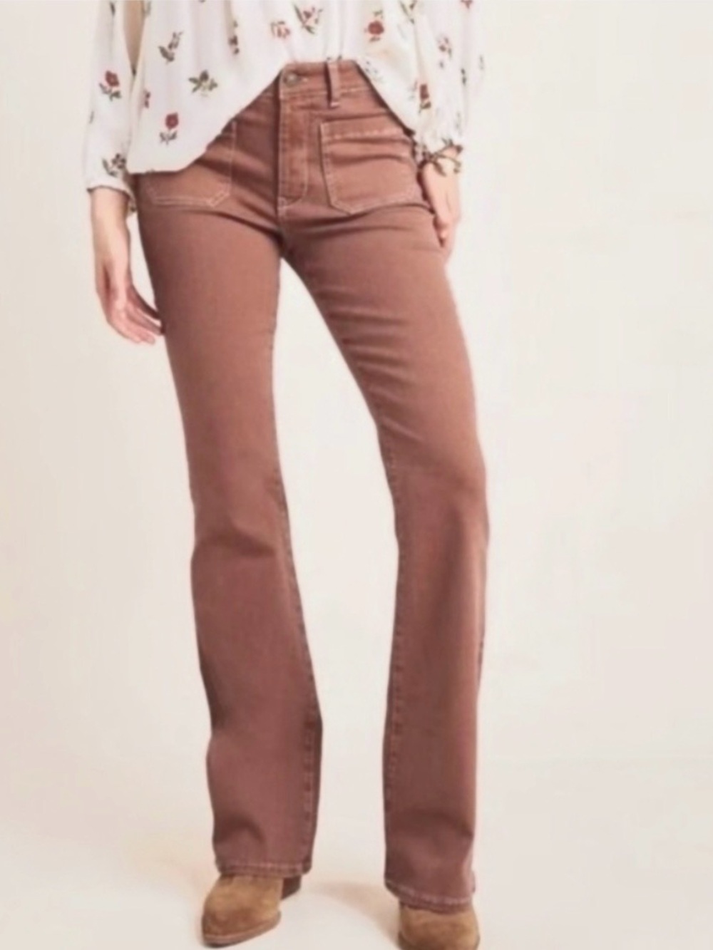 High-Rise Skinny Bootcut-Women's Jeans in Rusty Brown